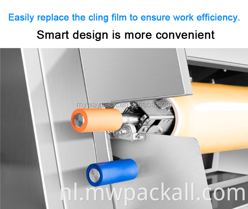 Bakafdichtingsfilmkaartverpakkingsmachine/ automatische plastic stretchfilm Voedsel Cling Wikkelmachine